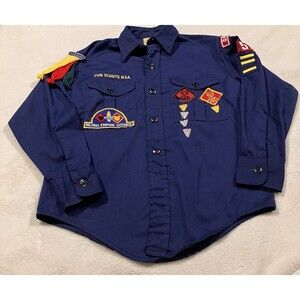 Vintage Cub Scouts BSA Shirt Patches Boy Scouts Of America READ Opportunity Wash